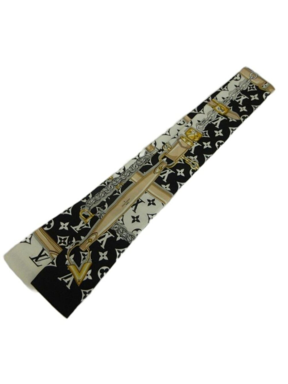 Louis Vuitton Bandeau Monogram Confidential Scarf Bandana Silk All Over Print